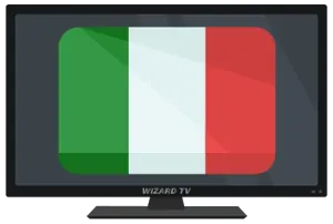 Italy flag identifying the regional IPTV guide