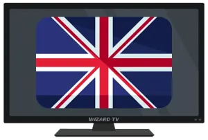 United Kingdom flag identifying the regional IPTV guide